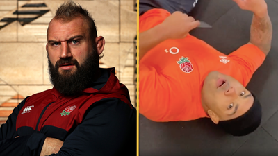 Joe Marler scares Kyle Sinckler half to death with England gym prank