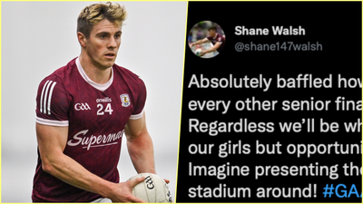 Galway star Shane Walsh tweets that he is “baffled” as to why the Ladies All-Ireland club final isn’t in Croke Park