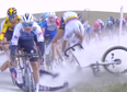 French cyclist sparks huge crash on wet first day of Strade Bianche race