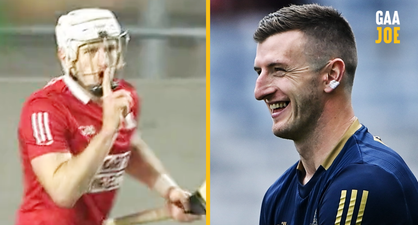 Patrick Horgan shushes someone after brilliant goal against Galway