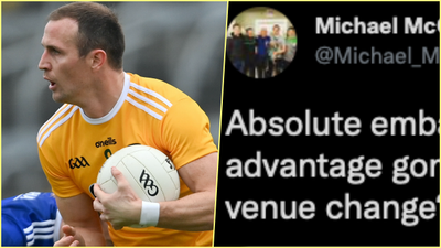 “Absolute embarrassment” – Antrim star Michael McCann vents frustration about losing home advantage on Twitter