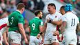 Nigel Owens and Mike Ross fight Tadhg Furlong’s corner after rough ride