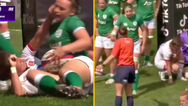 England scrumhalf gets away with clear strike on Ireland’s Michelle Claffey