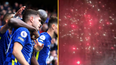 Everton fans set fireworks off outside Chelsea team hotel ahead of crucial clash