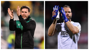 Stephen Bradley Alan Mannus Shamrock Rovers Derry