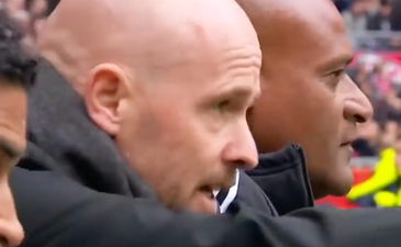 Footage emerges of Erik ten Hag reacting to Man United target Tyrell Malacia