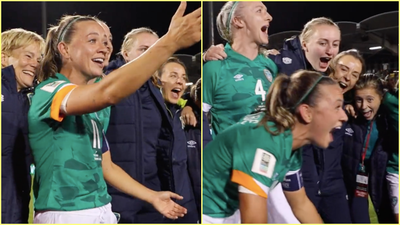 “By the head of an English woman” – Katie McCabe delivers hilarious speech as Ireland reach World Cup play-offs