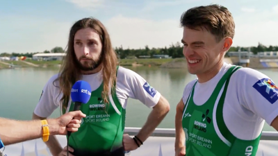 Paul O’Donovan briefly breaks character in remarkable gold medal interview