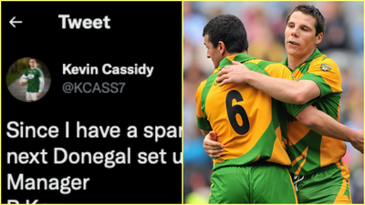 Kevin Cassidy believes former teammate should be the next Donegal manager