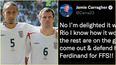 Jamie Carragher claims Cristiano Ronaldo asks Rio Ferdinand to defend him over WhatsApp in Twitter spat