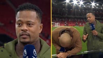 Patrice Evra leaves pundits speechless after eating Old Trafford grass live on air