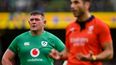 Tadhg Furlong had the ideal way of handling French referee Mathieu Raynal