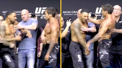 Slap thrown and a mini brawl as Jake Gyllenhaal films ‘Roadhouse’ scene at UFC weigh-ins