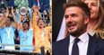 David Beckham takes cheeky swipe at Man City when asked about the treble