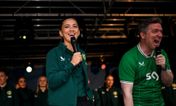 Katie McCabe cracks Marcus Rashford joke at Ireland’s homecoming bash