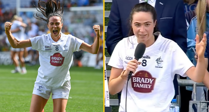 Kildare captain Grace Clifford gives powerful speech on the steps of the Hogan Stand