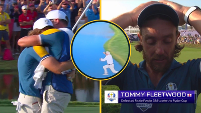 European fan celebrates Ryder Cup win in style after bizarre Tommy Fleetwood moment