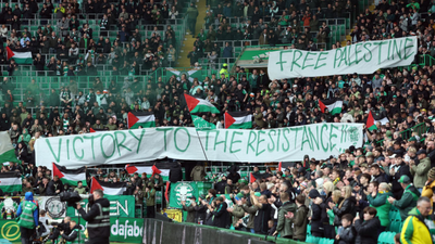 Celtic ban Green Brigade supporters group from attending home games after pro-Palestine display