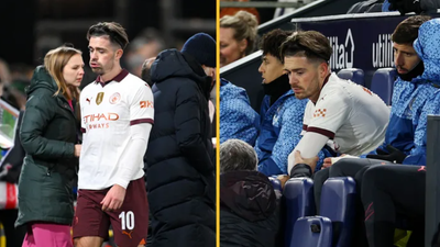 Jack Grealish consoled by team-mates after latest injury blow