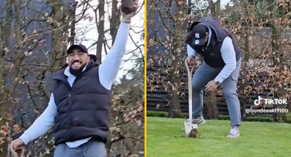 Bundee Aki is a brave man as he takes chunks out of Peter O’Mahony’s famous garden