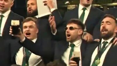 BBC share brilliant footage of Ireland celebrations, after the fans headed home