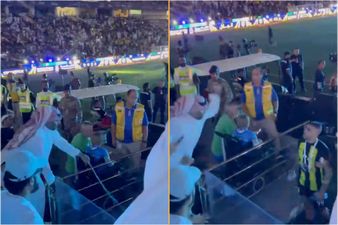 Saudi Pro League striker lashed from the stand by furious fan