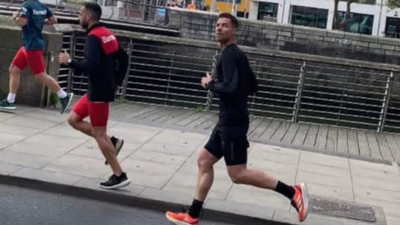 Xabi Alonso spotted out running in Dublin before Europa League final