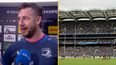 Reporter shares Mayo joke with Caelan Doris after Leinster Croke Park win