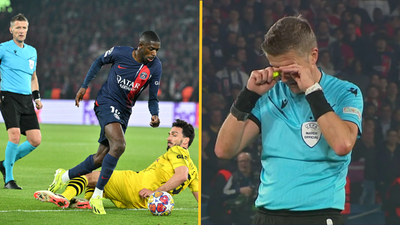 Champions League referee spotted in tears during PSG vs Dortmund