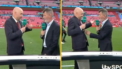 Erik ten Hag aims dig at Roy Keane in post-match interview after winning FA Cup