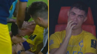 Devastated Cristiano Ronaldo collapses in tears following Al-Nassr loss