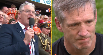 Jarlath Burns gives powerful speech handing over Sam Maguire to Armagh captain