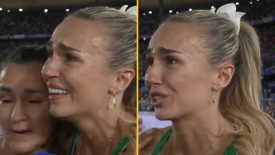 Sharlene Mawdsley gives heart-breaking interview after 4x400m relay team finish fourth