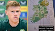 FAI apologise as James McClean slams Ireland map used in programme for Wales match